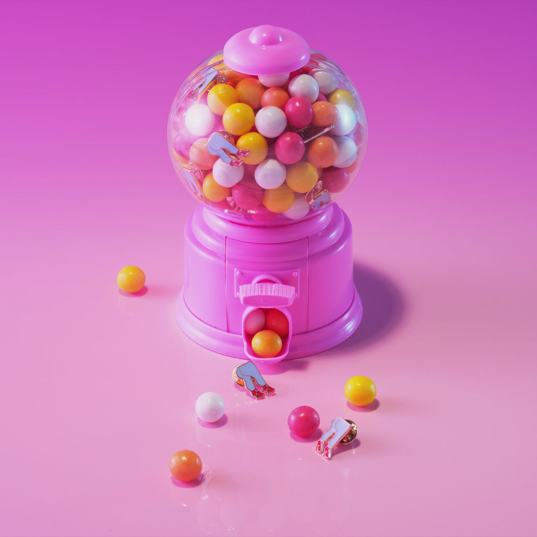 Pin Drop Video falling out of gumball machine